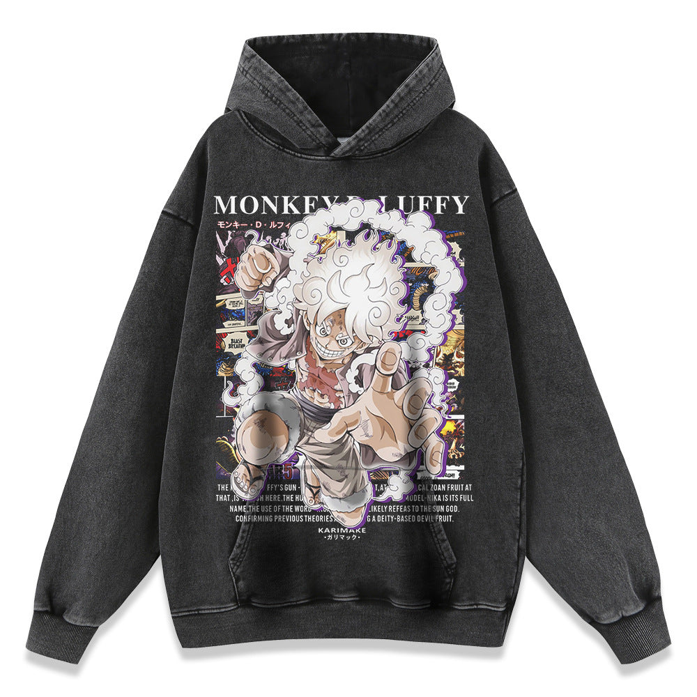 Clothing supplier wholesale acid wash regular American men's size hoodie.