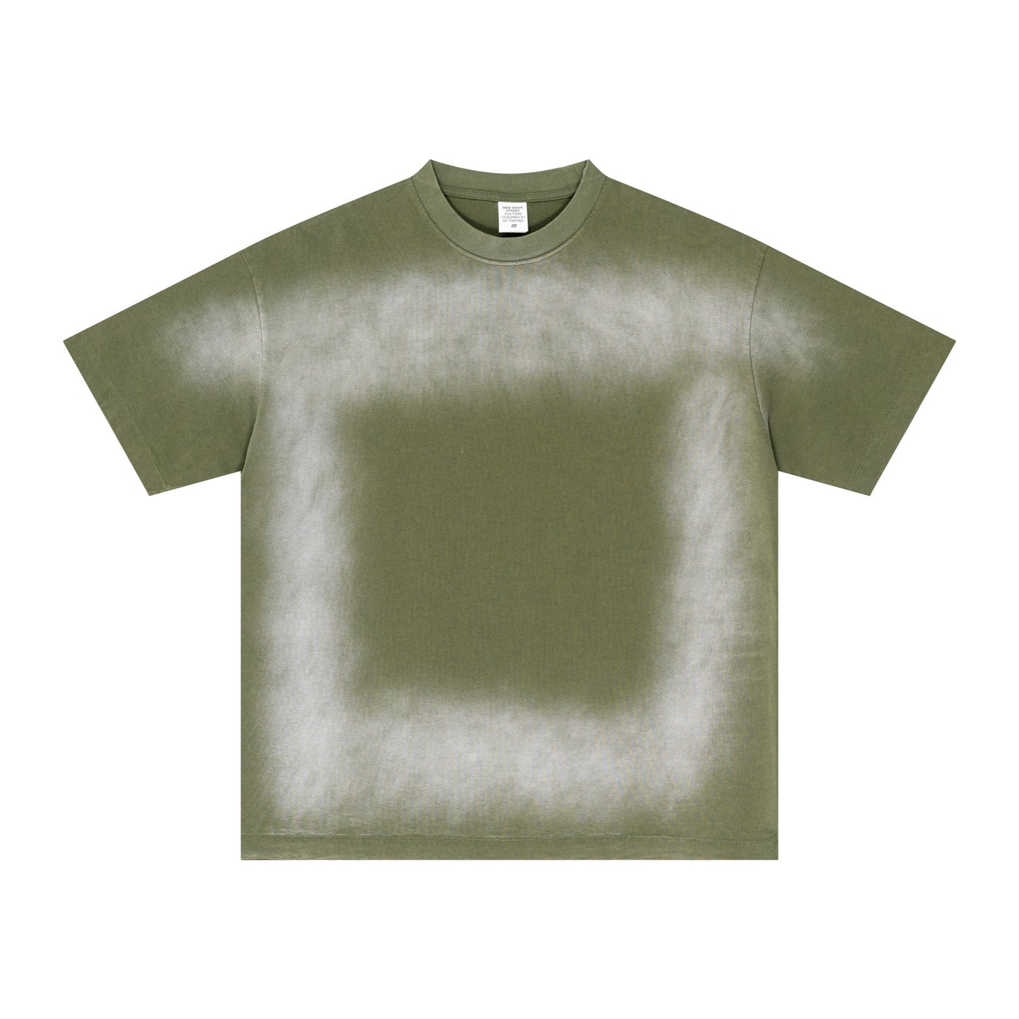 Hot sale sprayed monkey wash short-sleeved shirt for men pure cotton and old men's T-shirt