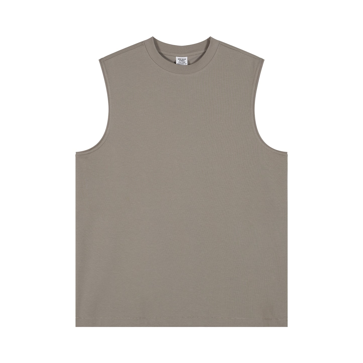 230G cool fabric solid color sports vest oversized fitness vest T-shirt