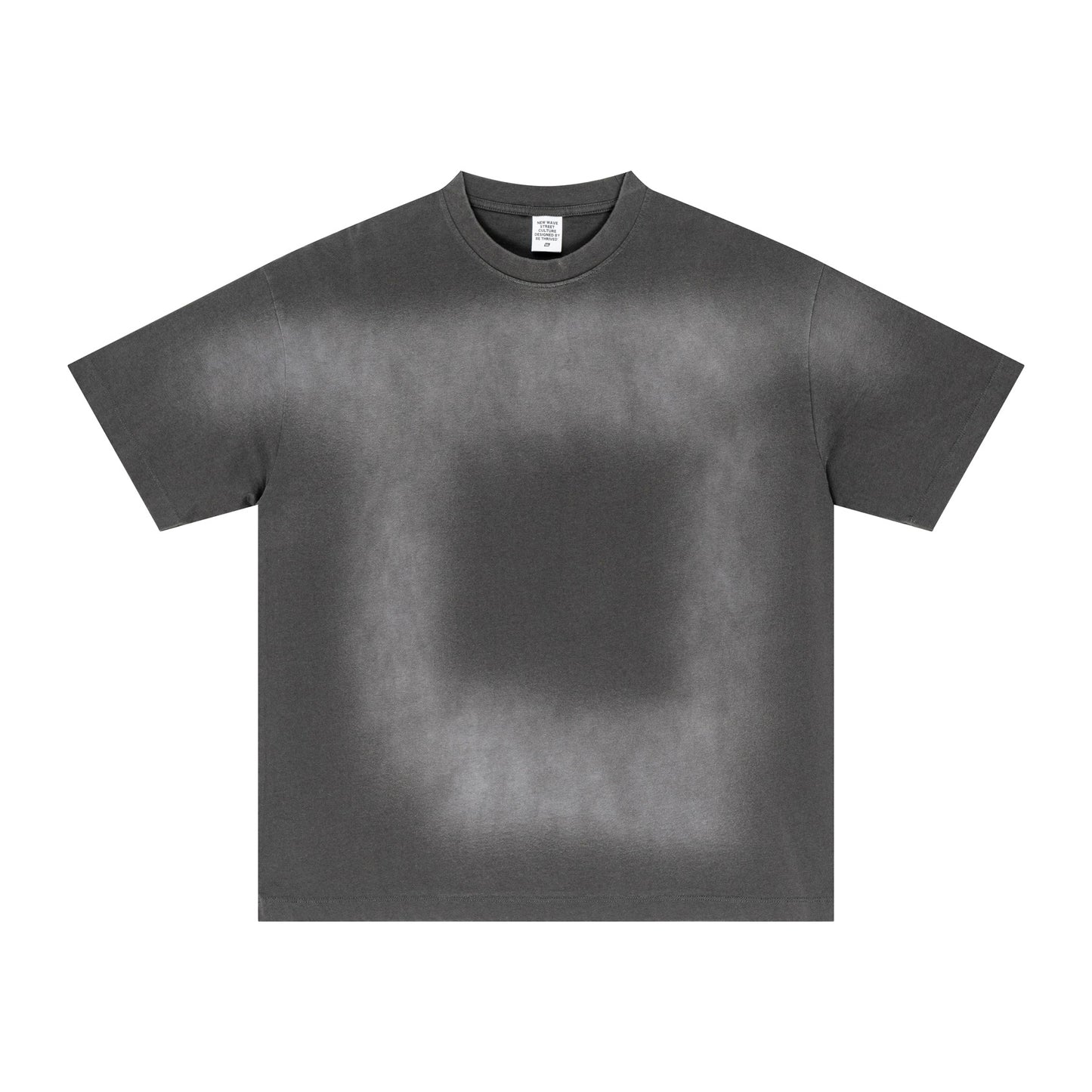 Hot sale sprayed monkey wash short-sleeved shirt for men pure cotton and old men's T-shirt