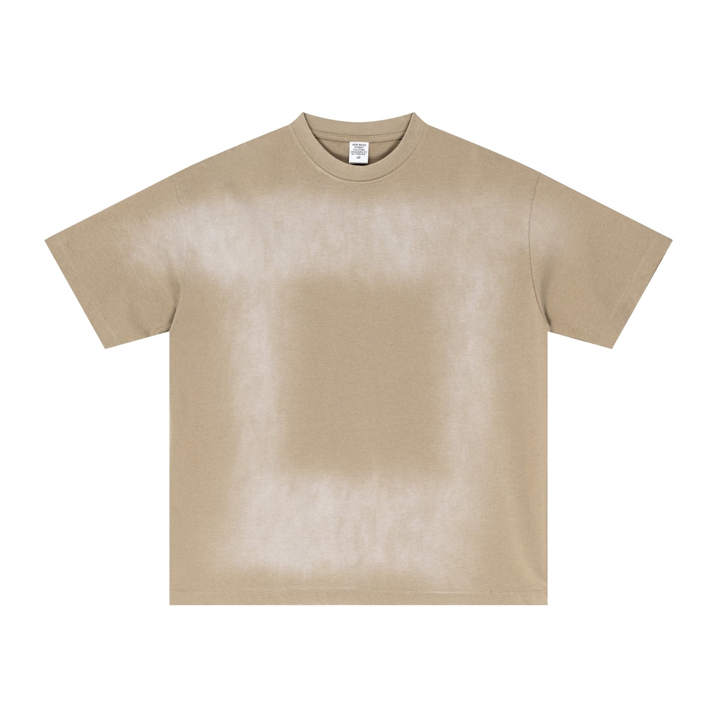 Hot sale sprayed monkey wash short-sleeved shirt for men pure cotton and old men's T-shirt