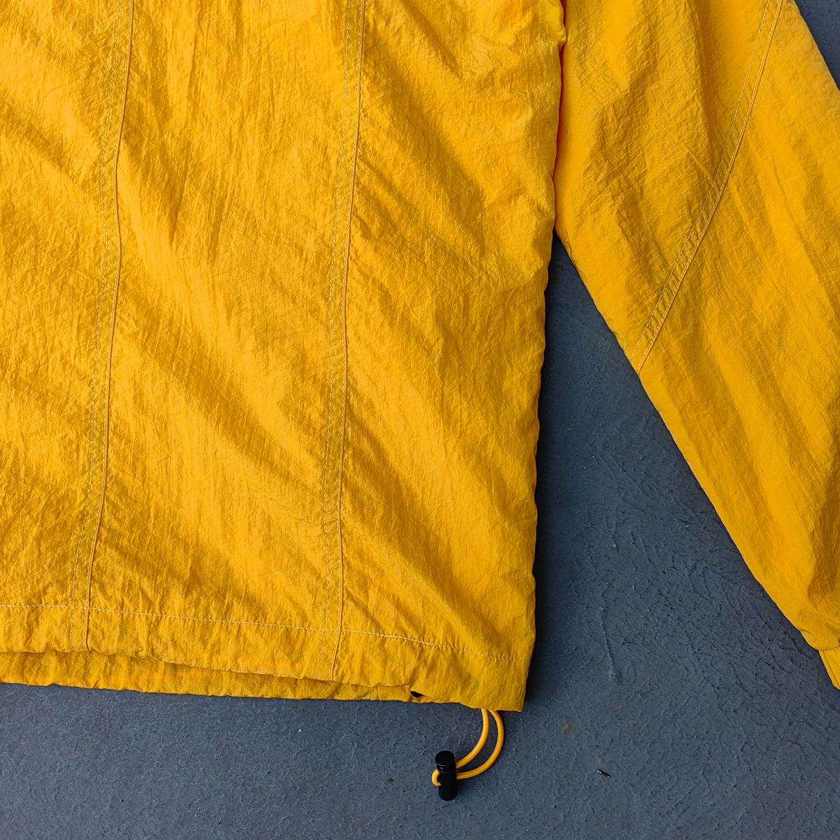 StreetButterfly Men’s Yellow Hooded Windbreaker with Button