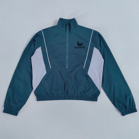 StreetButterfly Men’s Half-Zip Colorblock Windbreaker Pullover