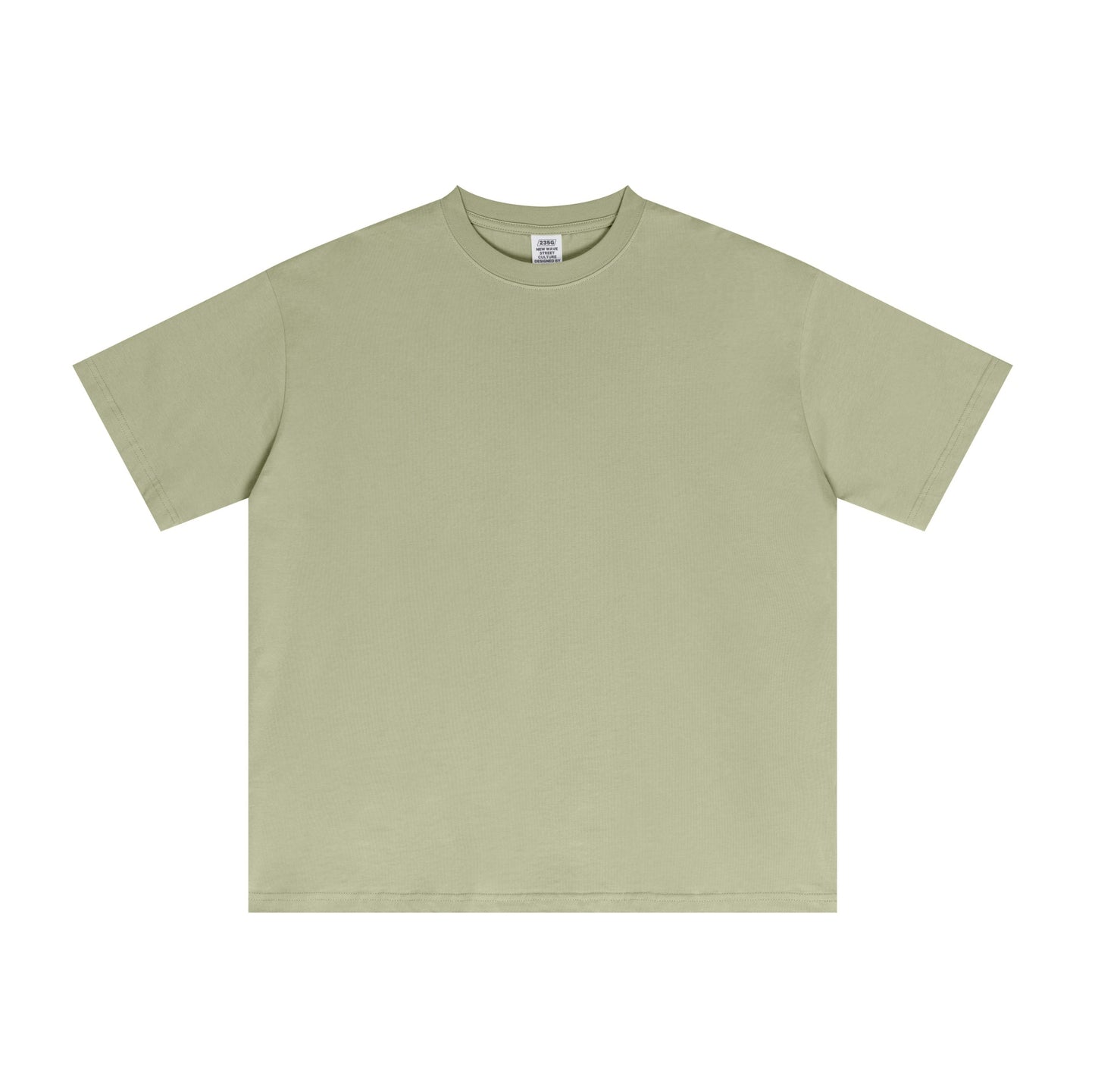 Heavyweight 235G Crew Neck Short sleeve Solid Color 100% Cotton T-shirt