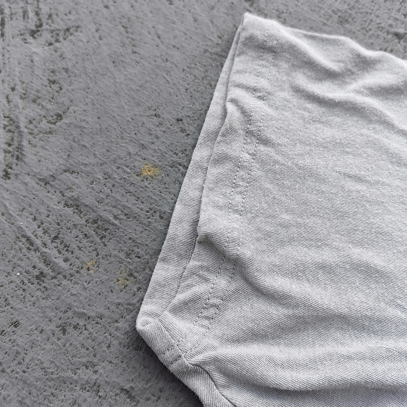 HDK Holy Glory Graphic Tee - Light Gray Dirty Wash Portrait Collage Print Distressed Ripped Y2K Streetwear