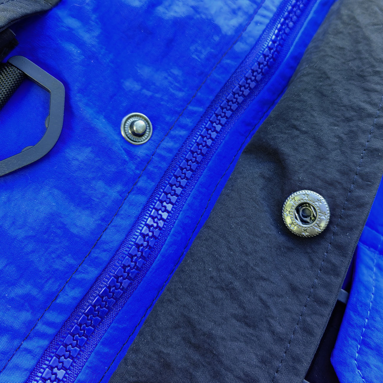 Color Block Cargo Jacket - Multi Pocket Racing Y2K Windbreaker Streetwear