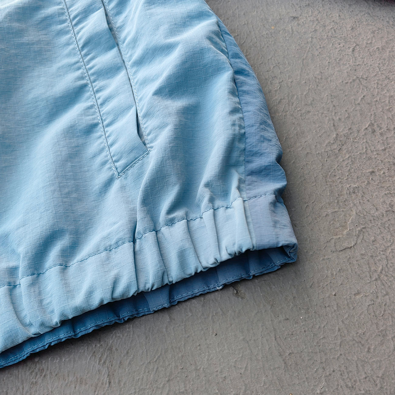 Color Block Track Jacket - Blue White Piping Y2K Nylon Windbreaker Streetwear
