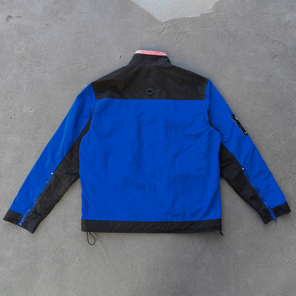 Color Block Cargo Jacket - Multi Pocket Racing Y2K Windbreaker Streetwear