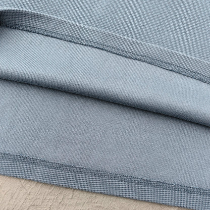 Vintage Wash Waffle Tee - Black Gray Blue Oat Distressed Oversized Y2K Boxy Fit