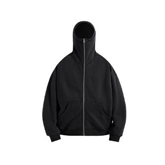 Huili manufacturer new masked dark 360g plus fleece thickened suit zipper hoodie men