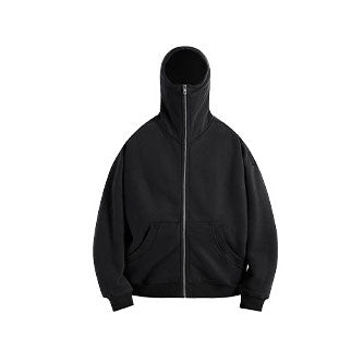 Huili Hersteller neuer maskierter dunkler 360g plus Fleece verdickter Anzug Reißverschluss Hoodie Männer