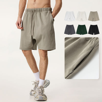 Spliced double waist wide-leg pants sports sweatpants men