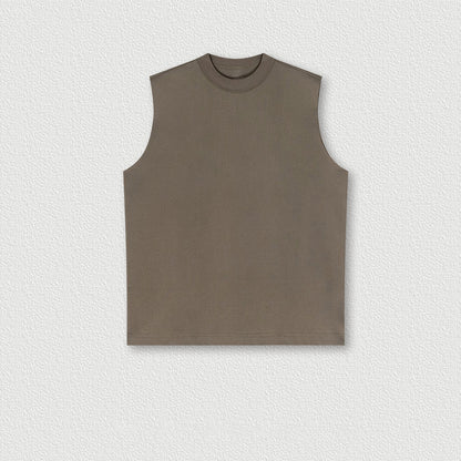 Heavyweight color acid wash sports sleeveless oversized vest men