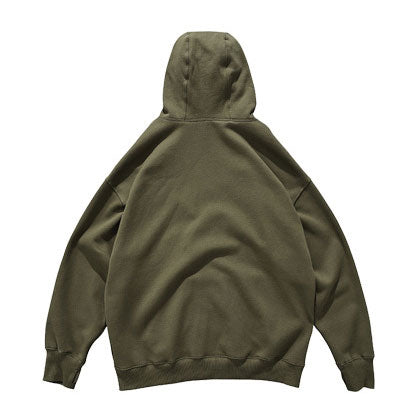 Huili ninja masked metal zipper 350G plus fleece hoodie ribbed glove cuff hoodie