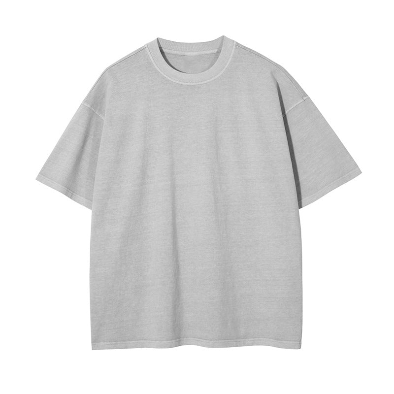 Monster factory wholesale acid wash t shirt men high quality 250 gsm cotton heavyweight custom logo blank t-shirt