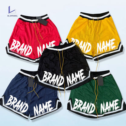 Monster factory wholesale breathable mesh shorts men custom printed sports gym basketball shorts