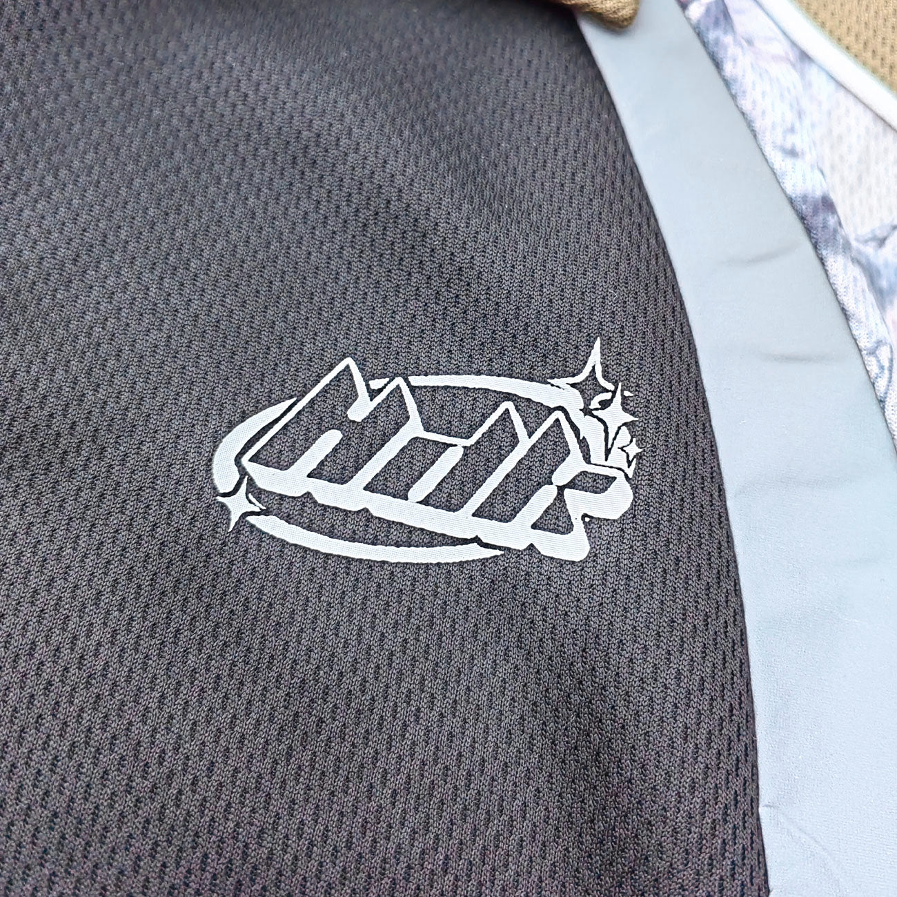 Color Block Polo Shirt - Black Olive Camo Panel HDK Logo Sporty Jersey Y2K Streetwear