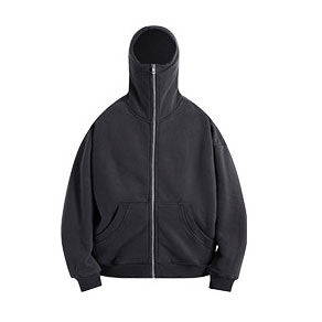Huili manufacturer new masked dark 360g plus fleece thickened suit zipper hoodie men