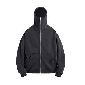 Huili Hersteller neuer maskierter dunkler 360g plus Fleece verdickter Anzug Reißverschluss Hoodie Männer