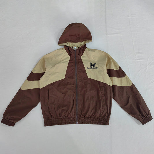 StreetButterfly Men’s Colorblock Hooded Windbreaker Jacket
