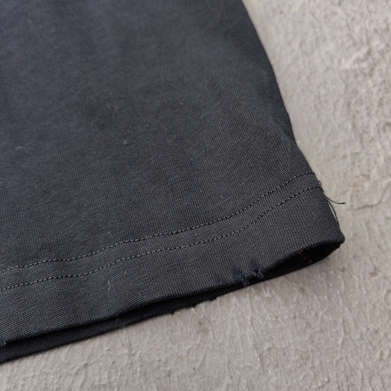 Ripped Distressed T-Shirt - Black Acid Wash Vintage Cut Out Crew Neck Y2K Streetwear