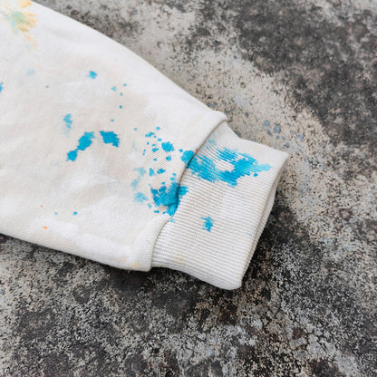 Paint Splatter Oversized Hoodie - Grunge Aesthetic Pullover
