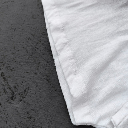 Holy Glory Graphic Tee - White Dirty Wash Religious Virgin Mary Cross Praying Hands Collage Distressed Y2K Streetwear