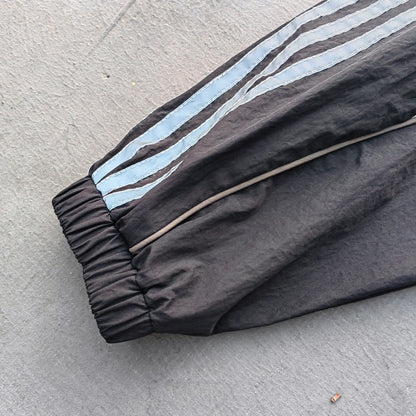 Multi Color Track Jacket - Black Color Block Stripe Y2K Nylon Windbreaker Streetwear