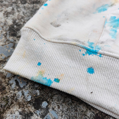 Paint Splatter Oversized Hoodie - Grunge Aesthetic Pullover
