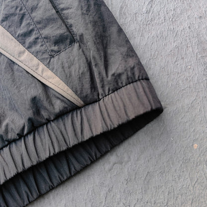 Multi Color Track Jacket - Black Color Block Stripe Y2K Nylon Windbreaker Streetwear