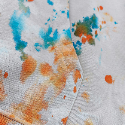 Paint Splatter Oversized Hoodie - Grunge Aesthetic Pullover