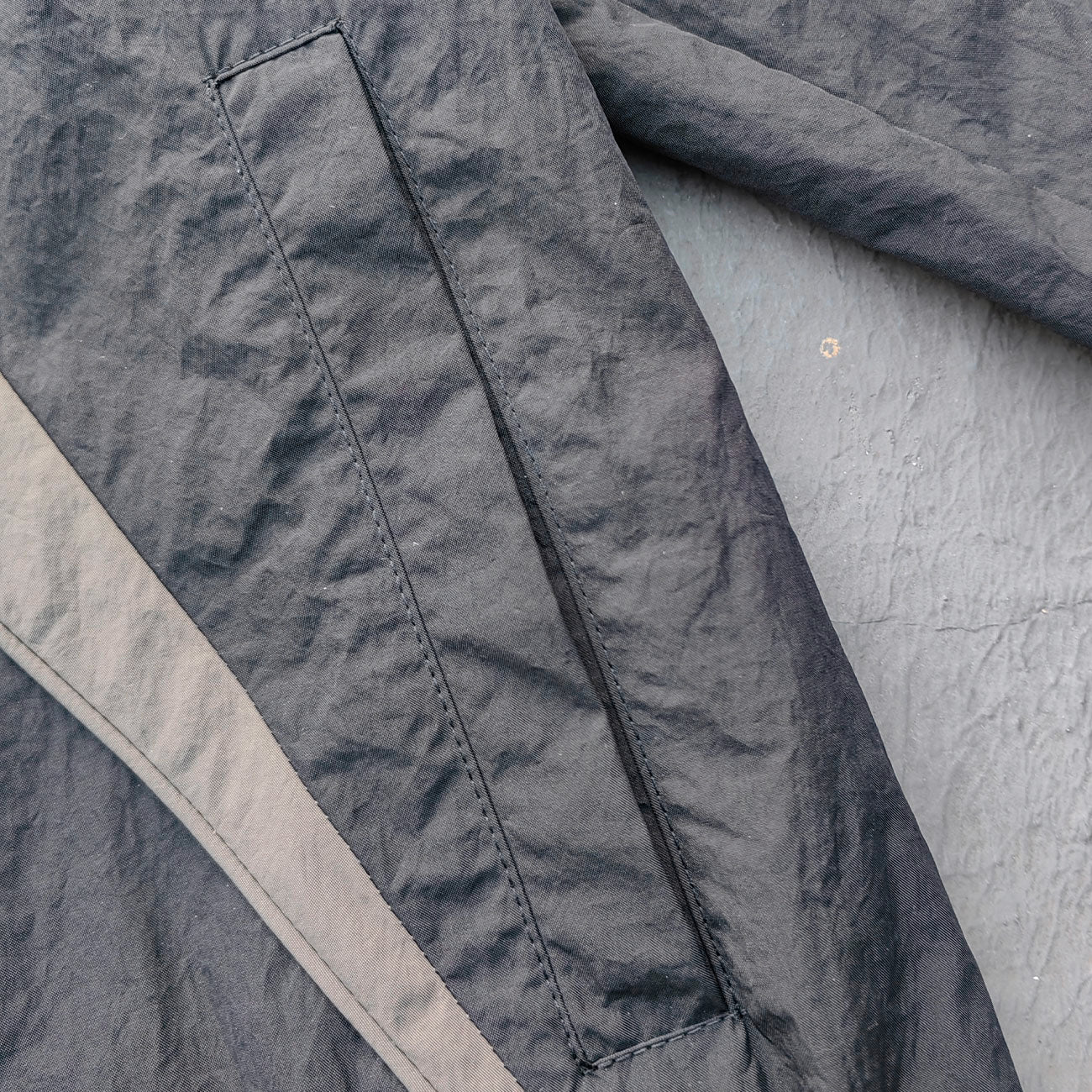 Multi Color Track Jacket - Black Color Block Stripe Y2K Nylon Windbreaker Streetwear