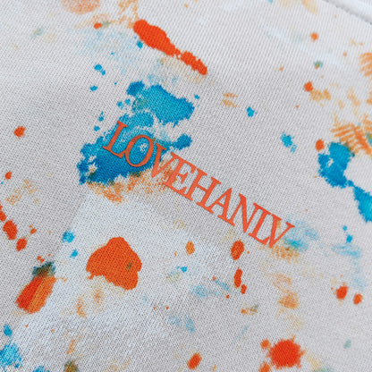 Paint Splatter Oversized Hoodie - Grunge Aesthetic Pullover