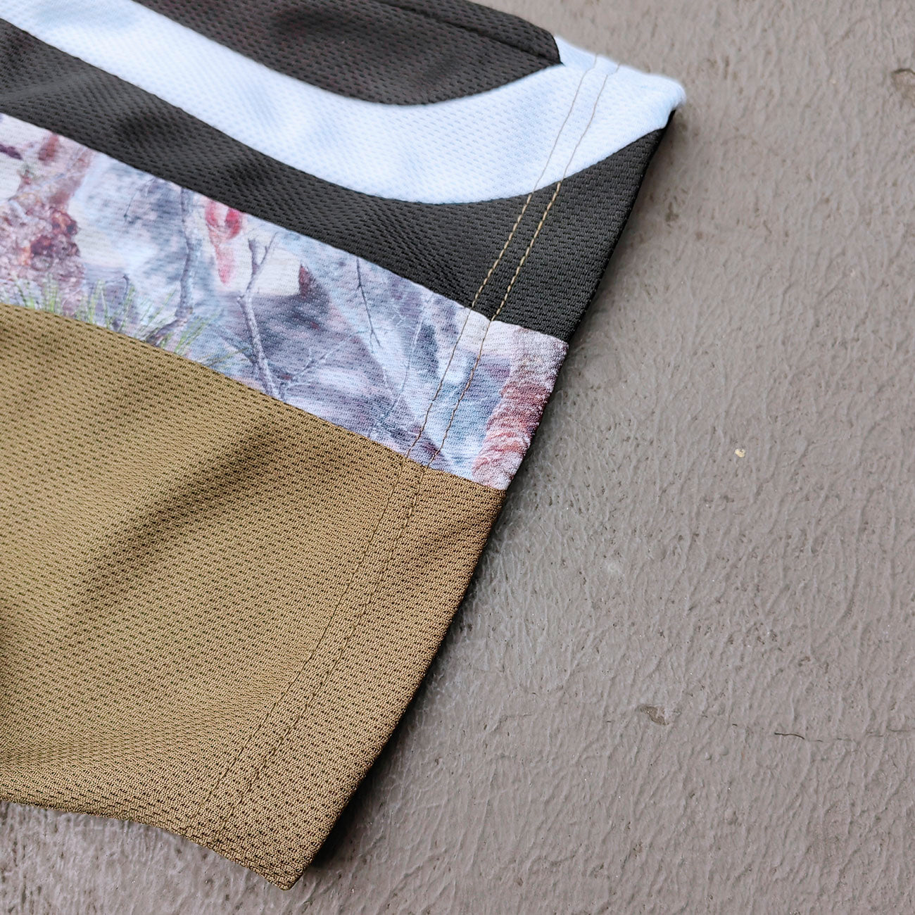 HDK Logo Football Jersey - Olive Black Camo Color Block V Neck 2003 Y2K Streetwear