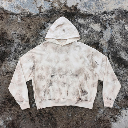 Paint Splatter Oversized Hoodie - Grunge Aesthetic Pullover