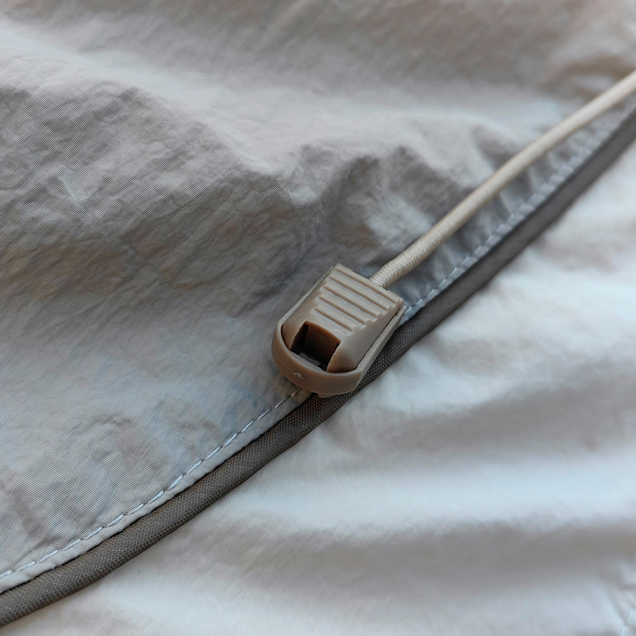 Light Gray Curved Seam Tracksuit - Y2K Hooded Windbreaker Matching Set