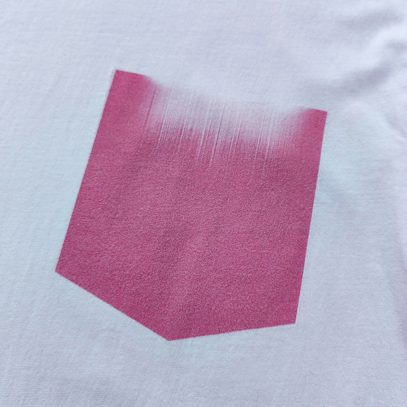 Gradient Pocket T-Shirt - Pink Yellow Raw Hem Oversized Boxy Minimalist Y2K Streetwear