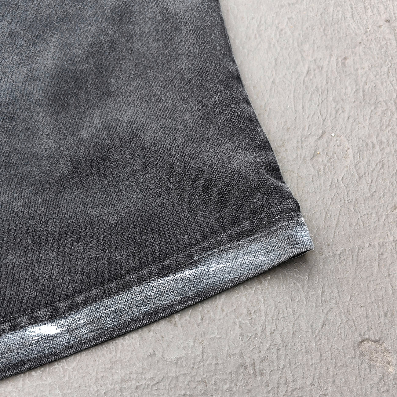 Inside Out T-Shirt - Black Acid Wash Astronaut Logo Exposed Seam Y2K Streetwear