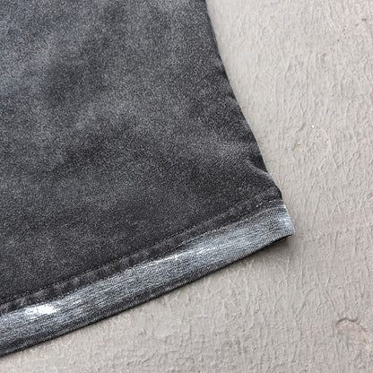 Inside Out T-Shirt - Black Acid Wash Astronaut Logo Exposed Seam Y2K Streetwear