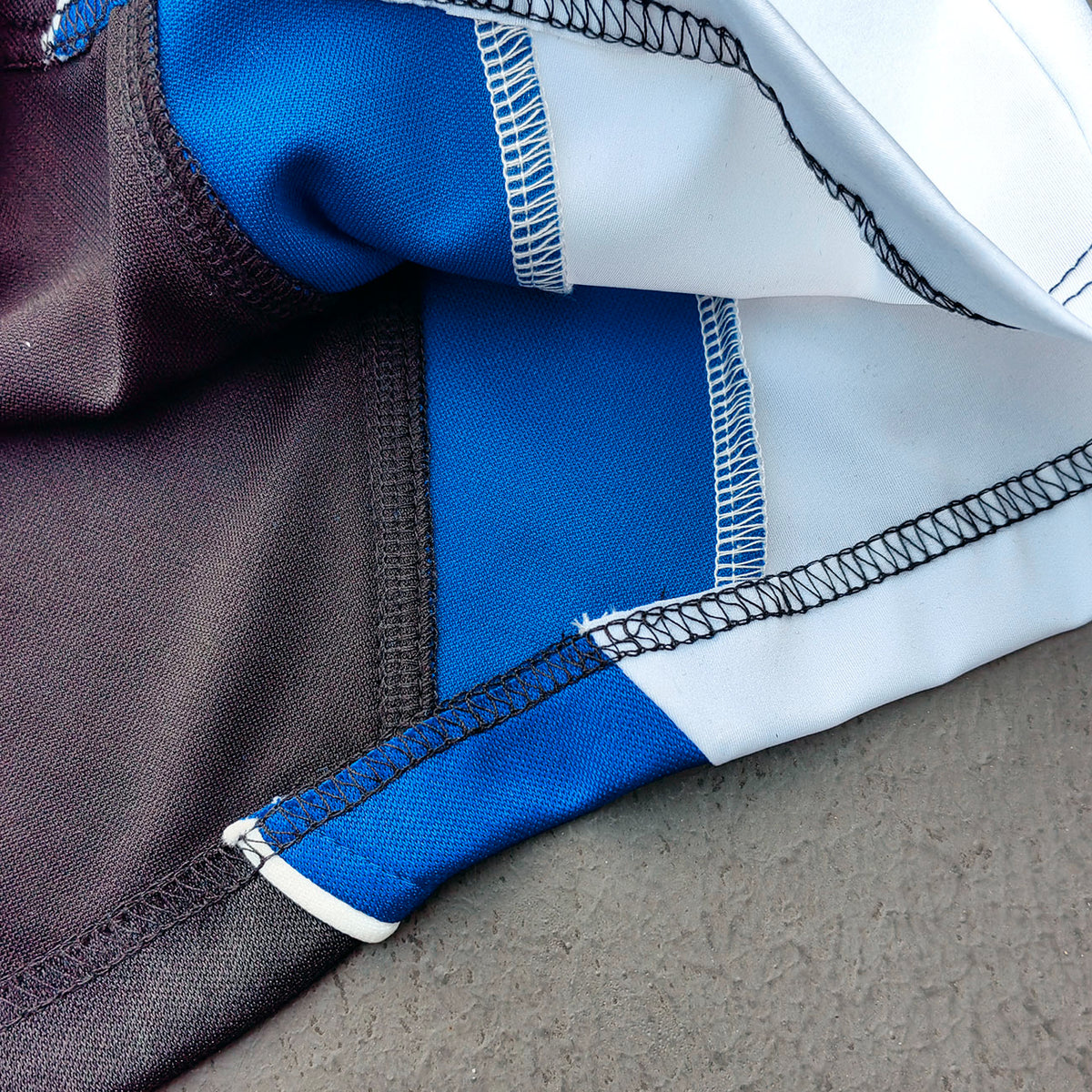 ENERGY Football Jersey Set - Black Blue White Color Block V Neck HUILI HDK Shirt Shorts Y2K Streetwear