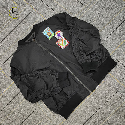 FACTORY high quality custom applique embroidery windbreaker jacket for men