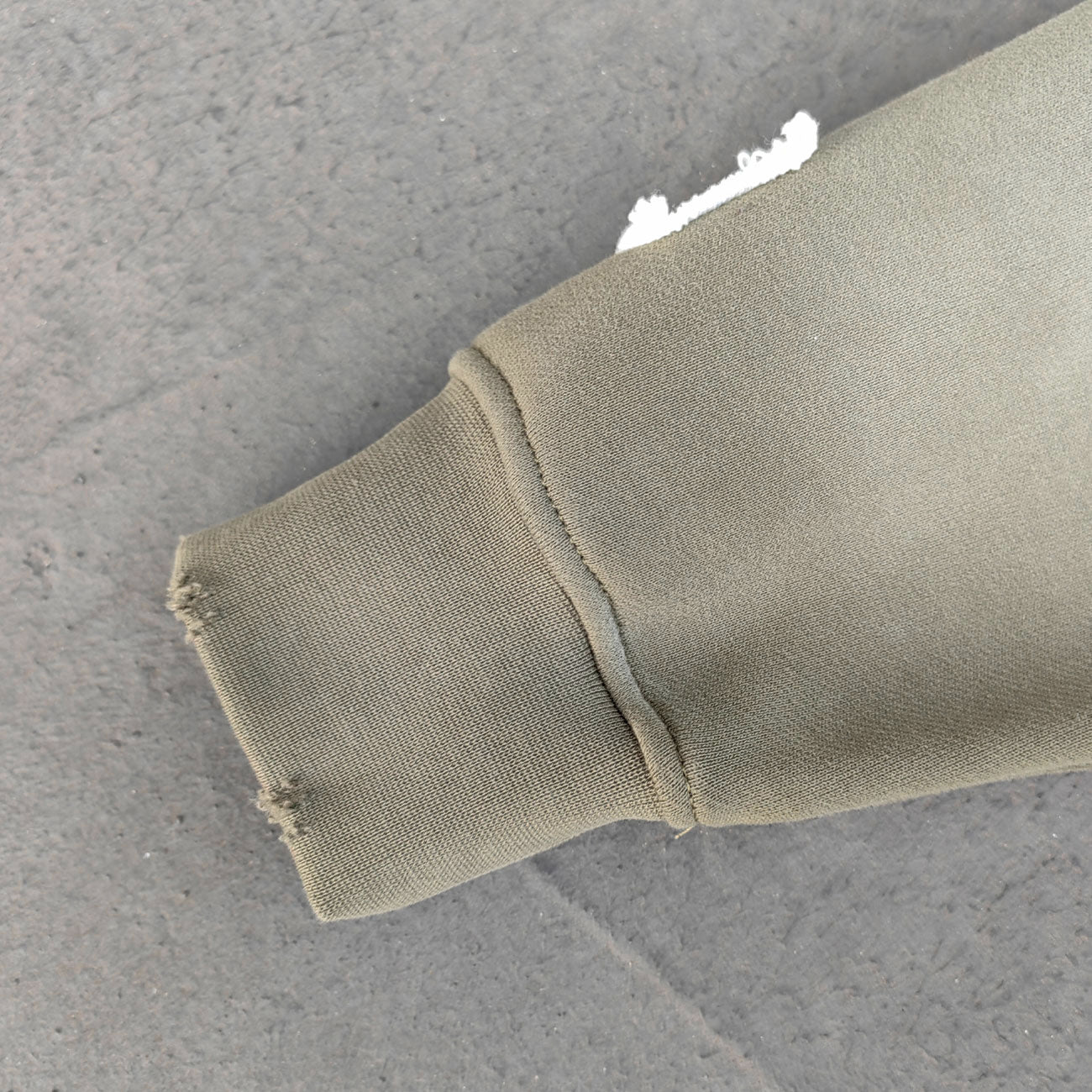 Distressed Zip Up Hoodie - Olive Gradient Wash Frayed Y2K Streetwear