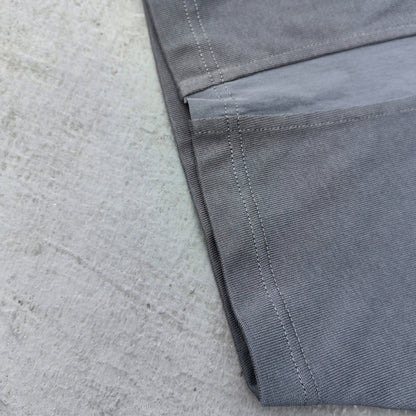 Deconstructed Panel T-Shirt - Dark Gray Structural HDK Logo Contrast Stitch Y2K Streetwear