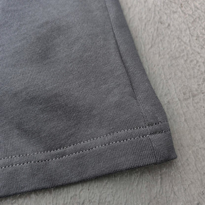 Deconstructed Panel T-Shirt - Dark Gray Structural HDK Logo Contrast Stitch Y2K Streetwear