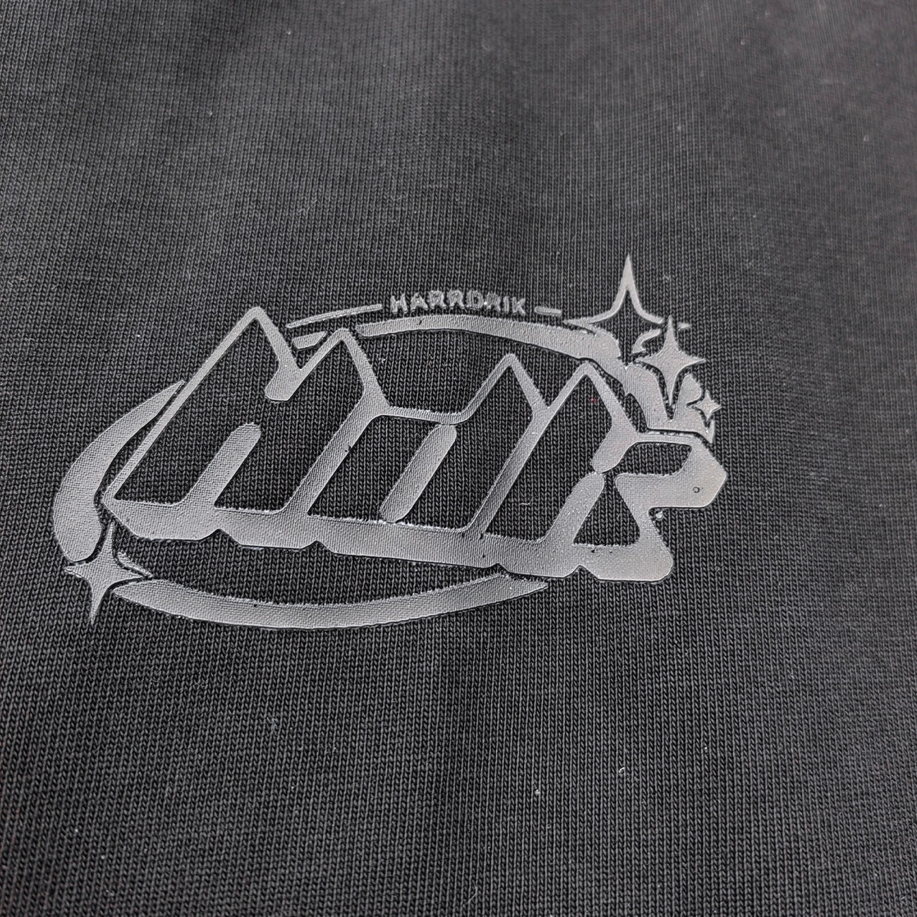 Raglan Color Block Tee - Black White HDK Logo Studded Y2K Oversized Streetwear