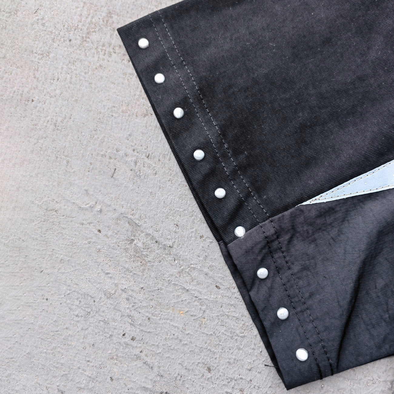Raglan Color Block Tee - Black White HDK Logo Studded Y2K Oversized Streetwear