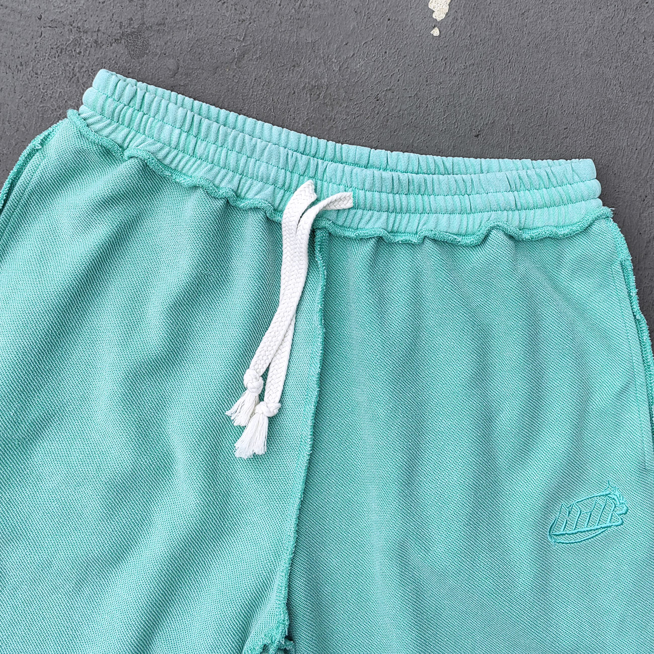 Inside Out Sweatpants - Mint Green Exposed Seam HDK Logo Wide Leg Y2K Streetwear