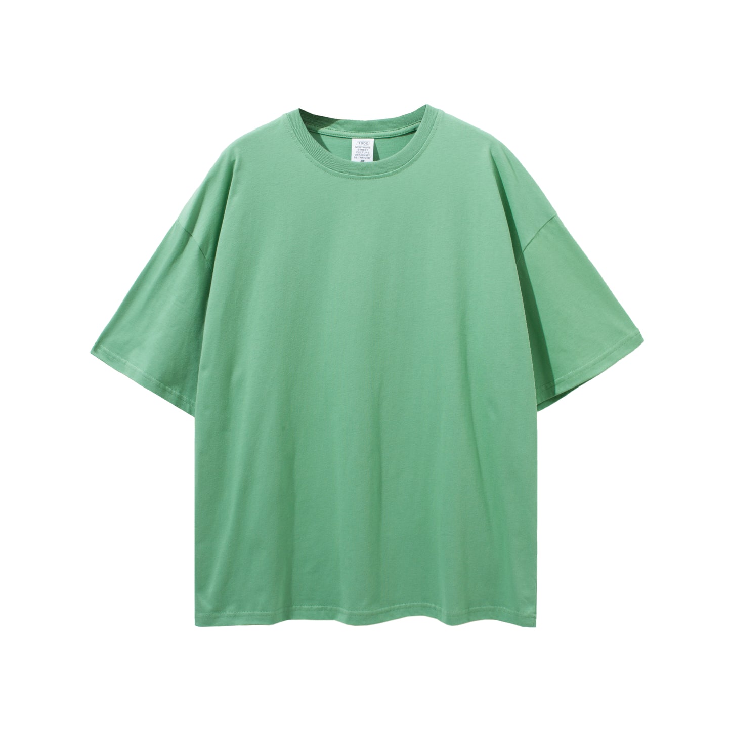 Solid color pure cotton men's short-sleeved blank shirt oversized short-sleeved T-shirt