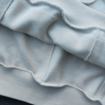 Distressed Deconstructed Hoodie - Life is Too Short Embroidery Y2K Streetwear
