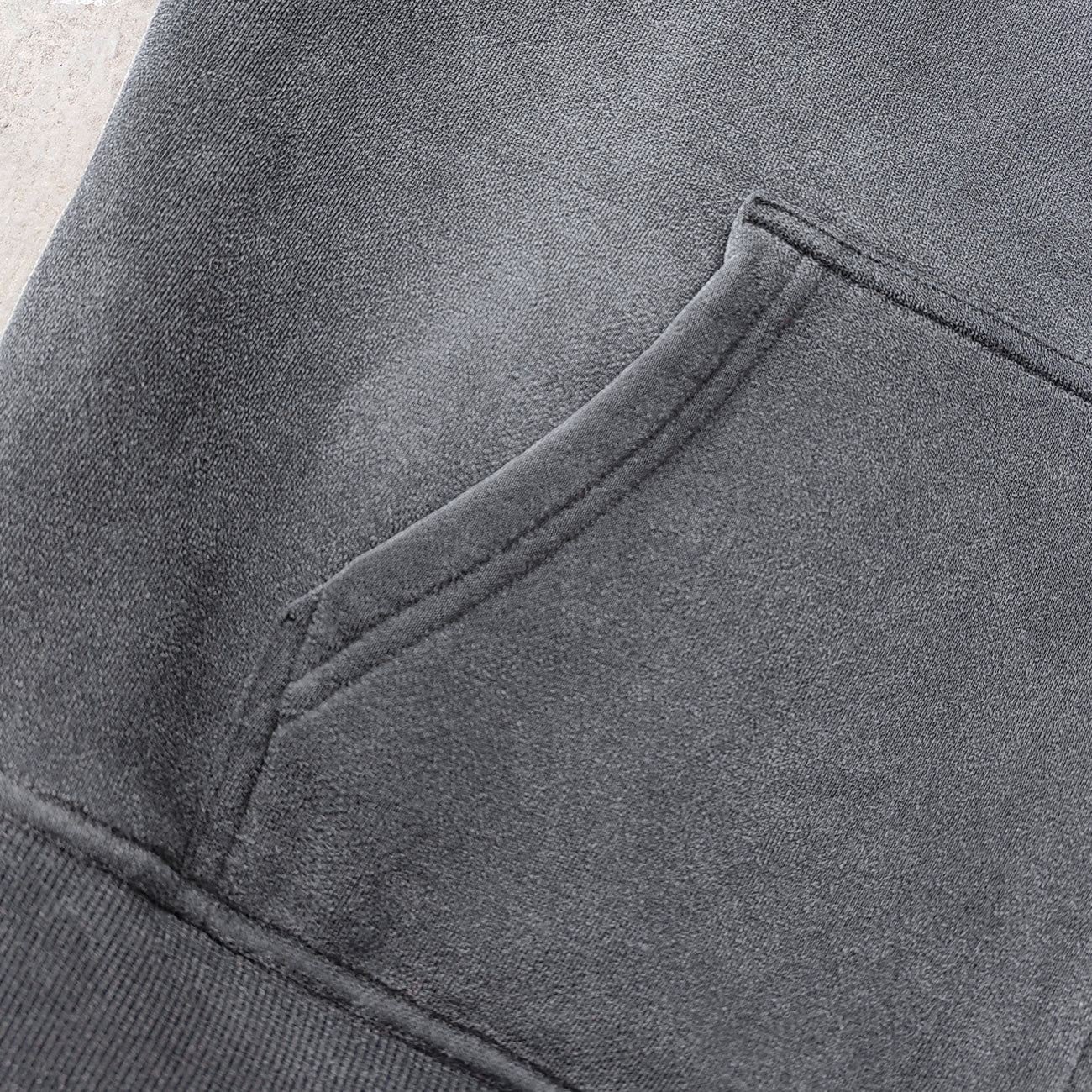 Black Vintage Wash Hoodie - Brass Zipper Full Zip Cropped Boxy Y2K Oversized
